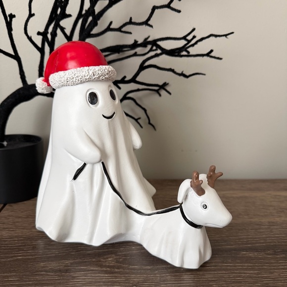Halloween Ghost Walking Dog NEW Santa Reindeer Christmas Remix Decor Boo Holiday - Picture 1 of 9